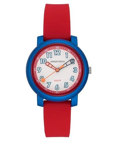Armitron Kid's Quartz Tinker Time Red Silicone Watch, 32mm