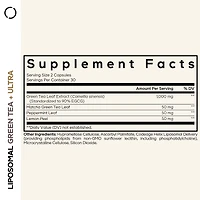 Codeage Liposomal Green Tea+ Ultra Potency - Egcg 90% Green Tea Extract, Matcha Green Tea Powder, Peppermint, Lemon Peel - Non-gmo, Gluten-Free