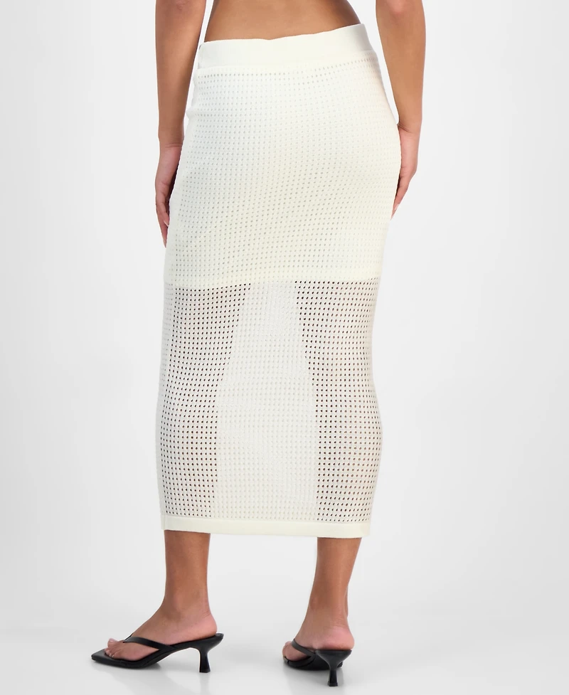 Bar Iii Women's Crochet Midi Skirt, Exclusively at Macy's