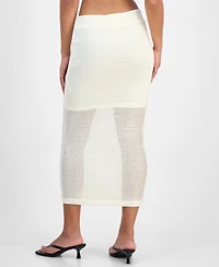 Bar Iii Women's Crochet Midi Skirt, Exclusively at Macy's