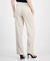 Kasper Women's Pinstripe Mid-Rise Straight-Leg Pants, Regular & Petite