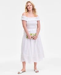 On 34th Women's Off-The-Shoulder Smocked Top, Exclusively at Macy's