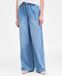 On 34th Women's Pull-On Utility Wide-Leg Jeans, Exclusively at Macy's