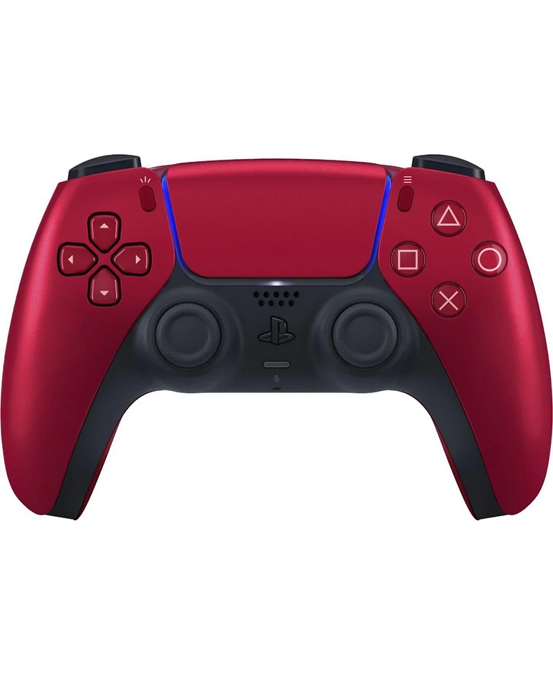 Sony Playstation 5 Slim Disc with Black Pulse Headset, Extra Volcanic Red Controller, Fps Grip Kit, Charge Dock and MightySkins Decal Voucher + 1 Year