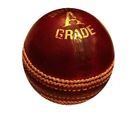 Amber Fight Gear Premium Super County Cricket Leather Ball Durable Handmade Alum-Tanned Leather Natural Cork Core 6/7 Layers Wool 5 Ply Stitching 4-Pi