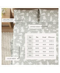 Linery & Co. Ultra-Soft Turkish Cotton Flannel Lodge Print Sheet Set