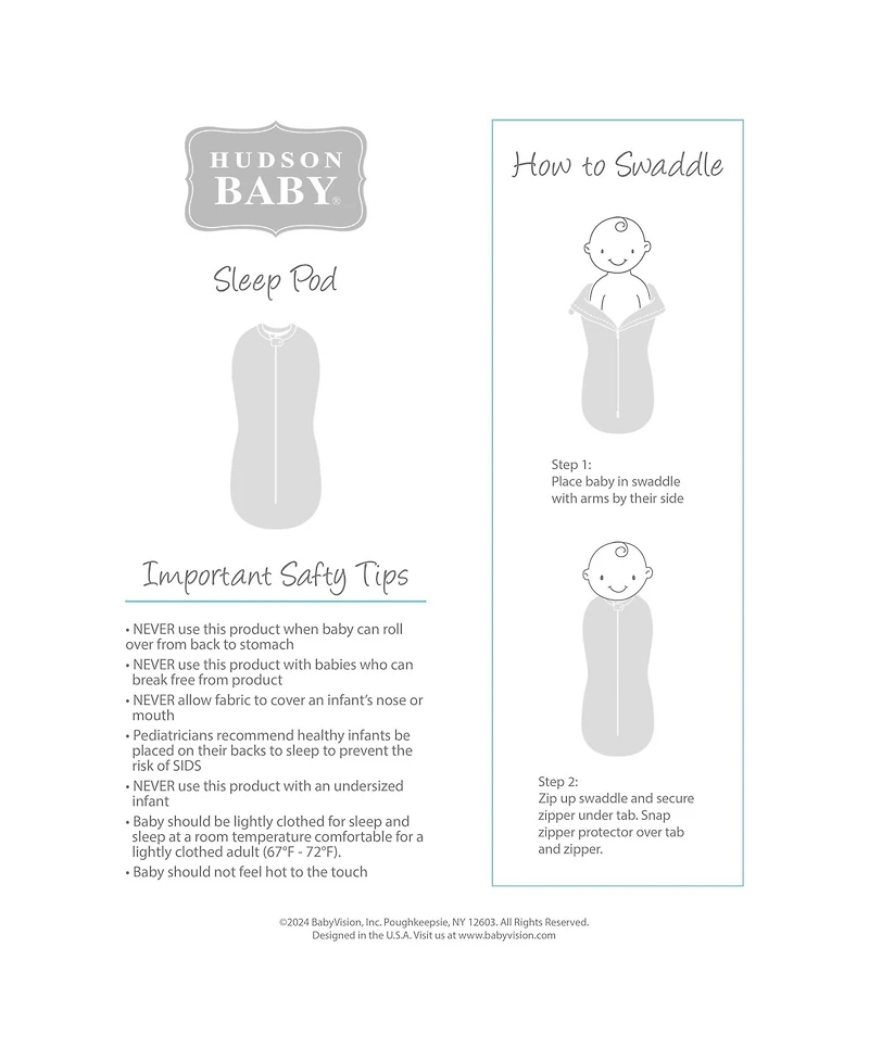 Hudson Baby Boys Cozy Slumber Sleep Pod
