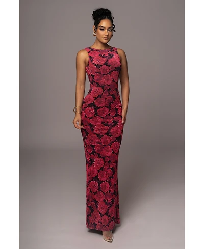 Jluxlabel Women's Floral Front And Center Maxi Dress