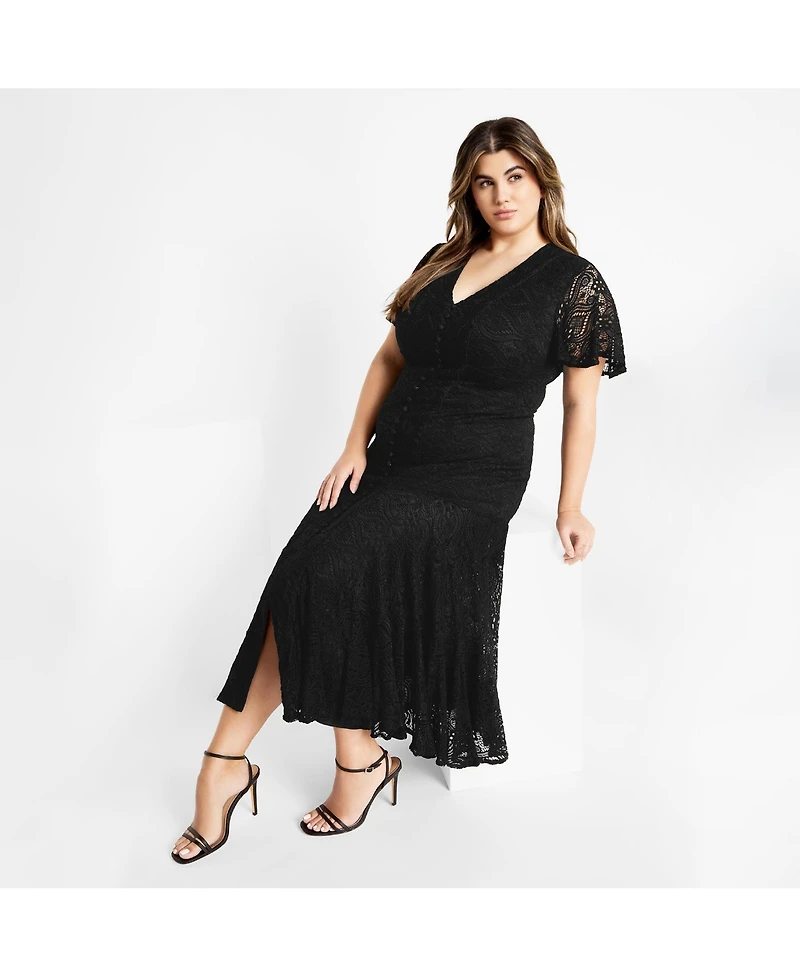 City Chic Plus Christa Lace Dress