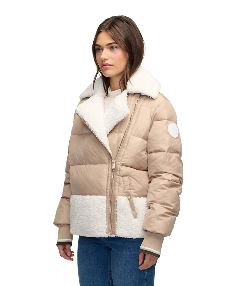 Scotch & Soda Women's Anika Short Boxy Puffer With Stand Collar