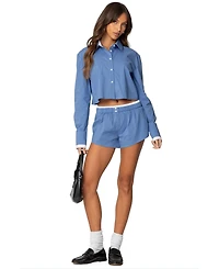 Edikted Women's Danette Oversized Button Up Shirt