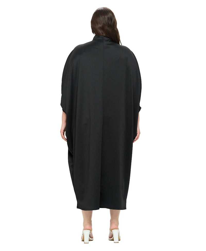 L I V D Plus Size Potter Cape Kaftan Midi Dress
