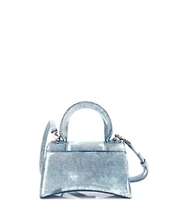 Pre-Owned Balenciaga Small Hourglass Top Handle Bag Denim Printed Leather