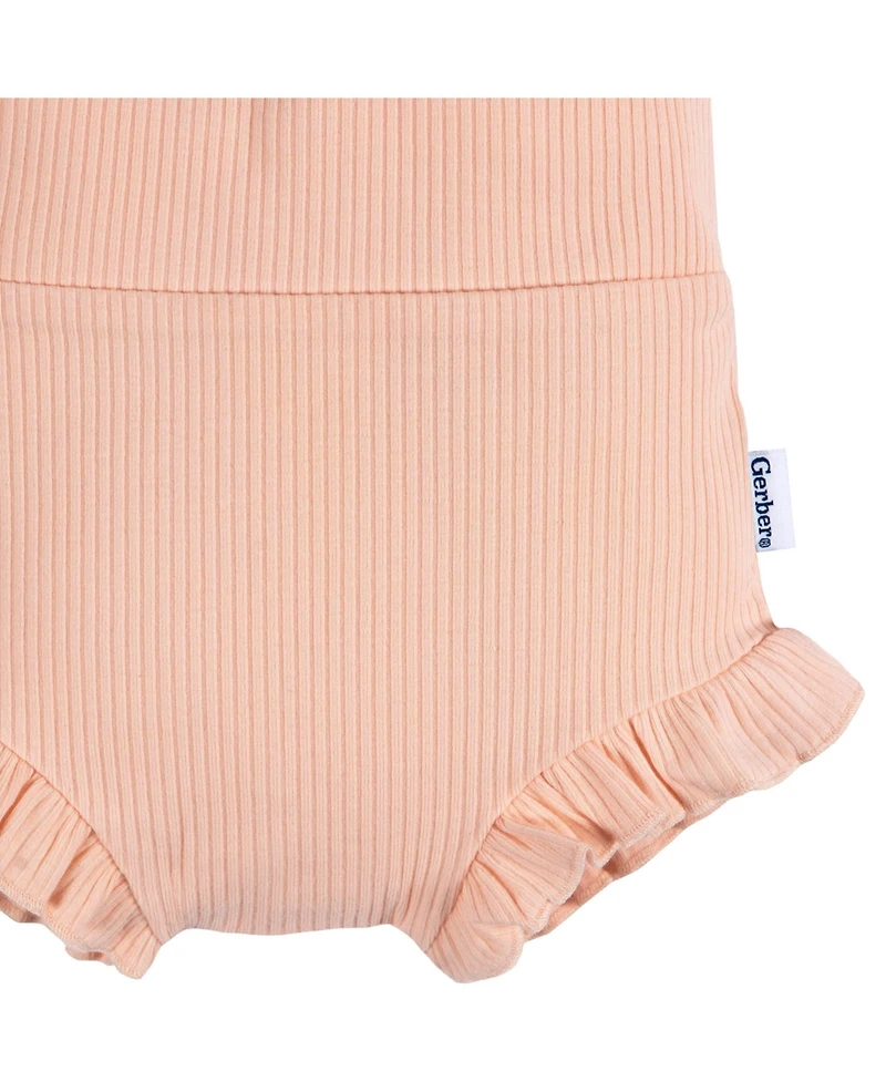 Gerber Baby Girls Bubble Shorts, 3-Pack