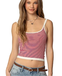 Edikted Women's Saylor Striped Knit Tank Top