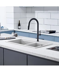 Premium Kitchen Faucet with Germany Neoperl Hose, Stainless Steel Construction, Easy Installation, and Durable Ceramic Cartridge