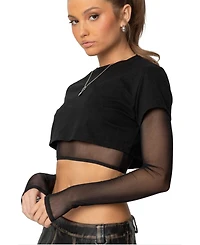 Edikted Women's Rella Layered Long Sleeve T Shirt