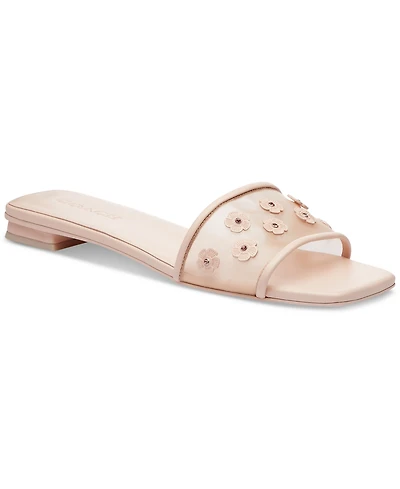 Coach Women's Tea Rose Mesh Flat Sandals