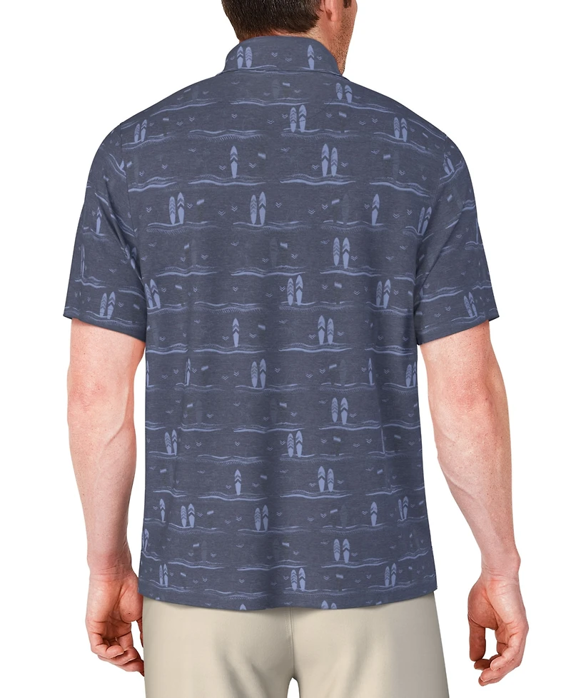 Pga Tour Men's Surfboard-Print Polo Shirt
