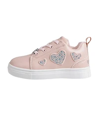 Bebe Toddler Girls Heart Lace with Court Sneakers