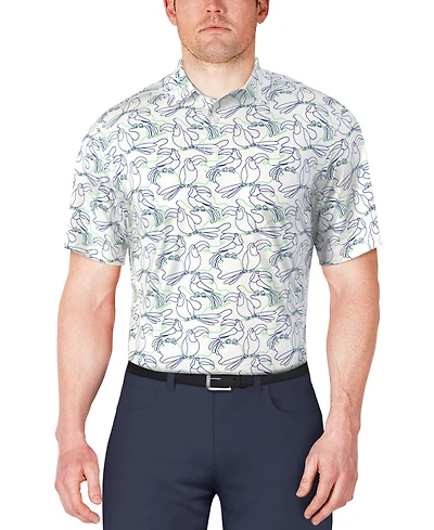 Pga Tour Men's Toucan-Pattern Polo Shirt