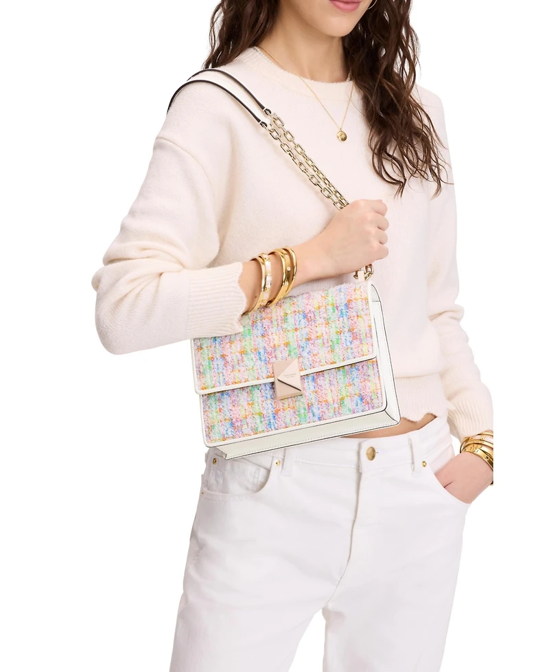 Kate Spade New York Deco Tweed Chain Strap Mini Shoulder Bag