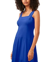 Vince Camuto Women's Challis Square-Neck Smocked-Back Sleeveless Maxi Dress, Xs-3X