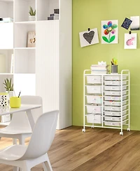 Seville Classics 15-Drawer Organizer Cart