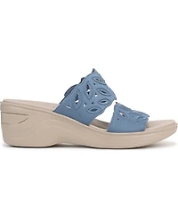 LifeStride Women's Delight Washable Slide Wedge Sandals