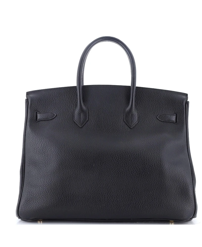 Pre-Owned Hermes Birkin 35 Handbag Ardennes with Gold Hardware