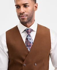 Tayion Collection Men's Classic-Fit Solid Double-Breasted Suit Separate Vest