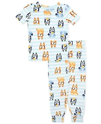 Bluey Toddler Boys Short-Sleeve Top & Pants Pajamas, 2 Piece Set