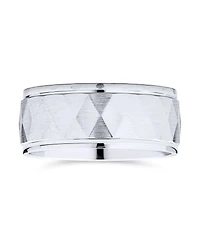Bling Jewelry Stash Striped Pattern .925 Sterling Silver Band Ring