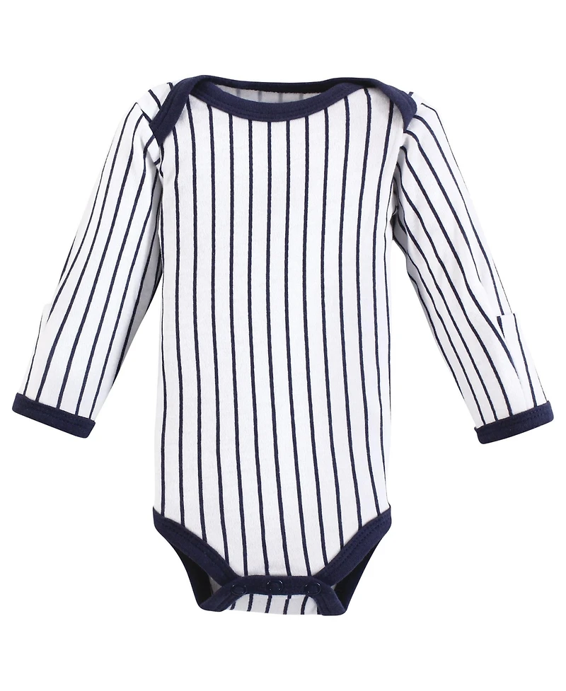 Luvable Friends Baby Boys Preemie Long Sleeve Bodysuits 3pk - Baseball