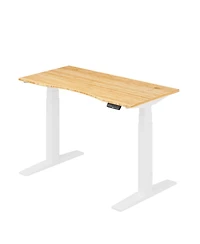 Flexispot E7-commercial W Electric Adjustable Standing Desk, Curved Bamboo Top