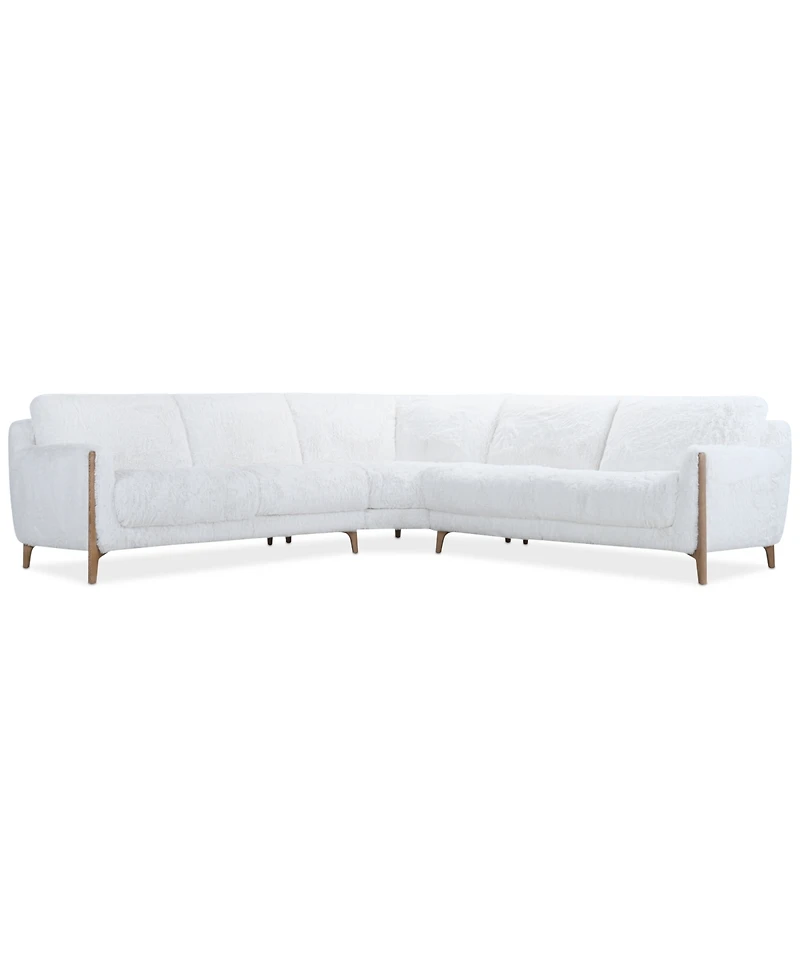 Briannie 3-Pc. Fabric L Sectional, Exclusively at Macy's