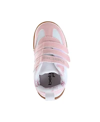 Bebe Toddler Girls Adhesive Straps and Printed Lining Sneakers