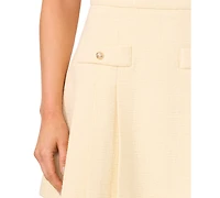 CeCe Women's Tweed Pleated Mini Skirt
