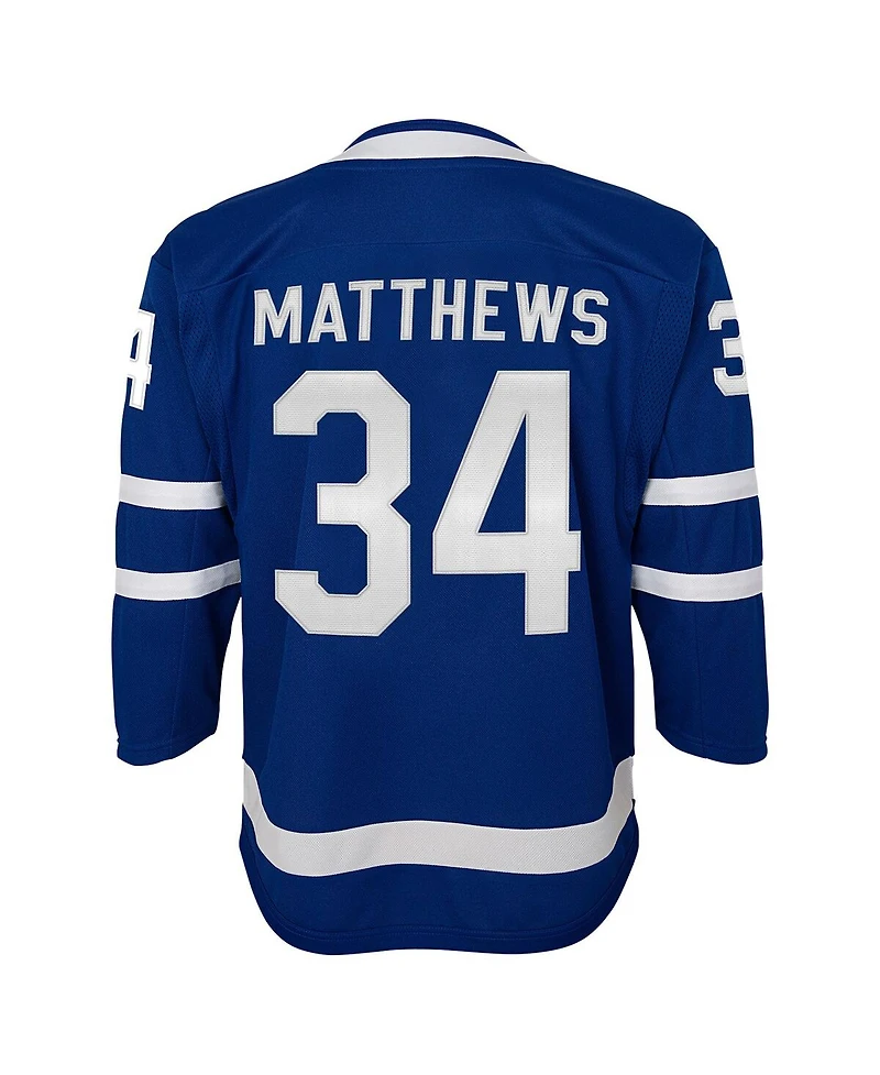 Outerstuff Big Boys and Girls Auston Matthews Blue Toronto Maple Leaves Home Premier Player Jersey