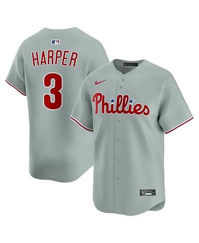 Nike Men's Bryce Harper Gray Philadelphia Phillies Alternate Limited Player Jersey