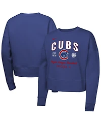 Nike Big Girls Royal Chicago Cubs Fleece Sweatshirt