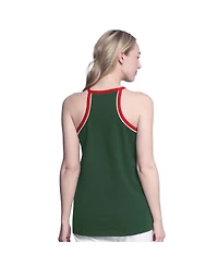 G-iii 4Her by Carl Banks Women's Green Minnesota Wild Curveball Racerback Tank Top