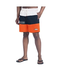 G-iii Sports by Carl Banks Men's Orange/Navy Denver Broncos Sunrise Volley Swim Shorts