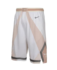 Nike Big Boys and Girls White Chicago Bulls 2024/25 City Edition Swingman Performance Shorts