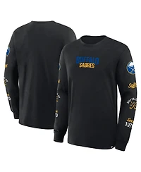 Fanatics Men's Black Buffalo Sabres Boxed Legacy Long Sleeve T-Shirt