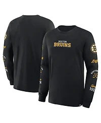 Fanatics Men's Black Boston Bruins Boxed Legacy Long Sleeve T-Shirt
