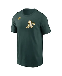 Nike Men's Reggie Jackson Green Athletics Fuse Name Number T-Shirt