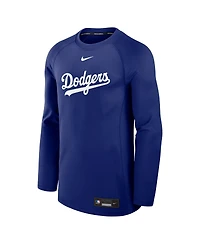 Nike Men's Royal Los Angeles Dodgers Authentic Collection Game Time Raglan Performance Long Sleeve T-Shirt