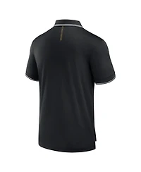 Fanatics Men's Black Vegas Golden Knights Front Office Move Mono Polo Shirt