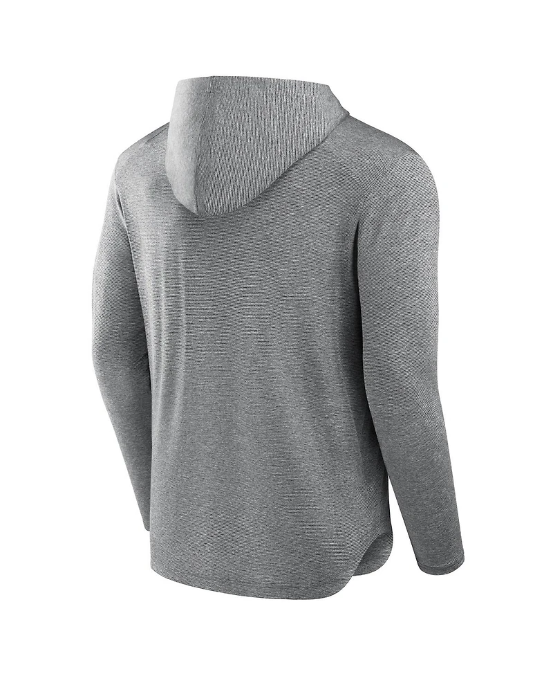 Fanatics Men's Gray Washington Commanders Elements Front Office Power Mono Long Sleeve Hoodie T-Shirt